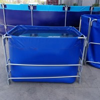 加厚带支架家用养鱼水池户外塑料防水布折叠支架水池帆布水池