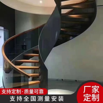 卷弧简约大型阁楼 铁艺酒店别墅旋转楼梯 防水防滑