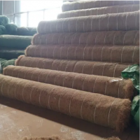 加筋防冲毯植物纤维毯厂家椰网水土保持毯生态毯防尘毯