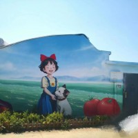 郑州墙体彩绘为你绘制一场童趣可爱的乡村